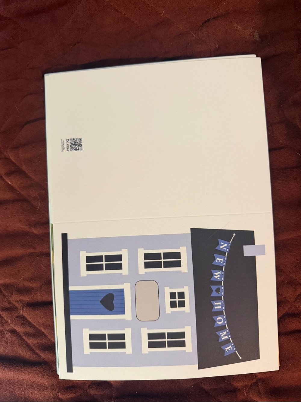 New Home Blue House Greeting Card